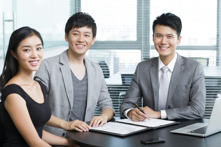 Young couple with financial consultant